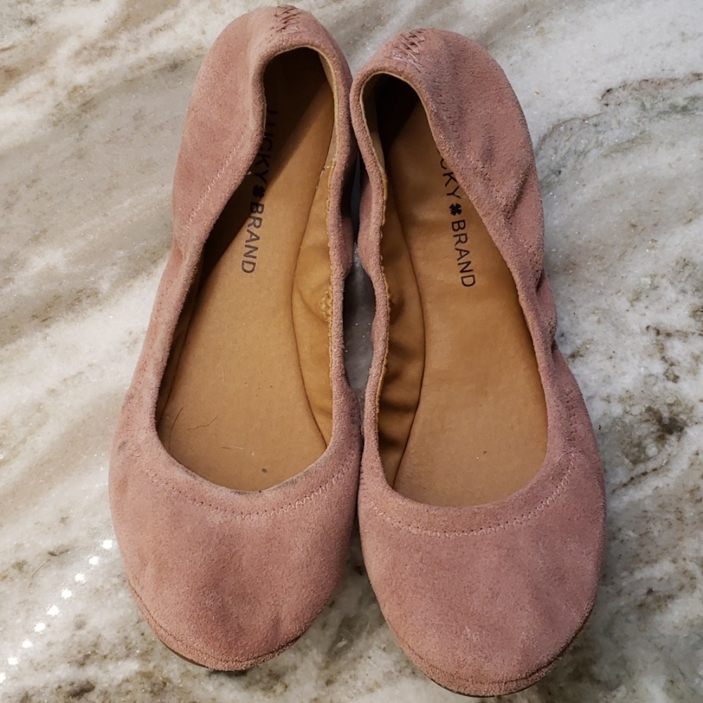 Lucky Brand Tan Suede Flats